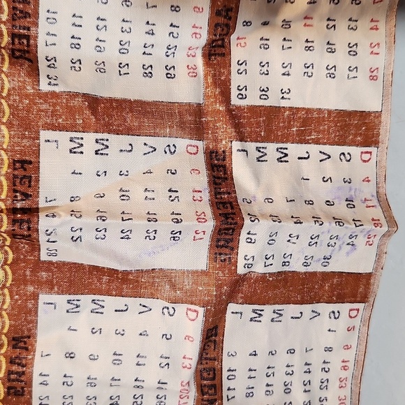 1977 Bitterfly Stamp Calendar Fabric Square - Picture 12 of 13